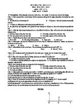 Đề kiểm tra học kỳ II môn Vật lý Lớp 8 - Năm học 2014-2015 (Có đáp án)